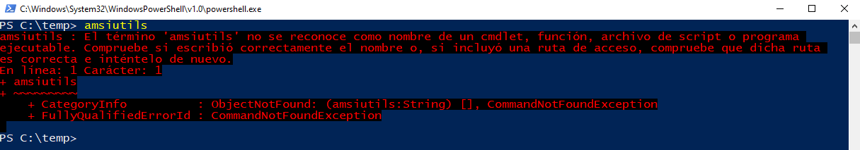 AMSI disabled.