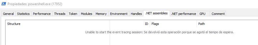 ETW disabled.