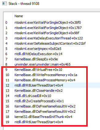 Thread stack spoofed Thread stack spoofed.