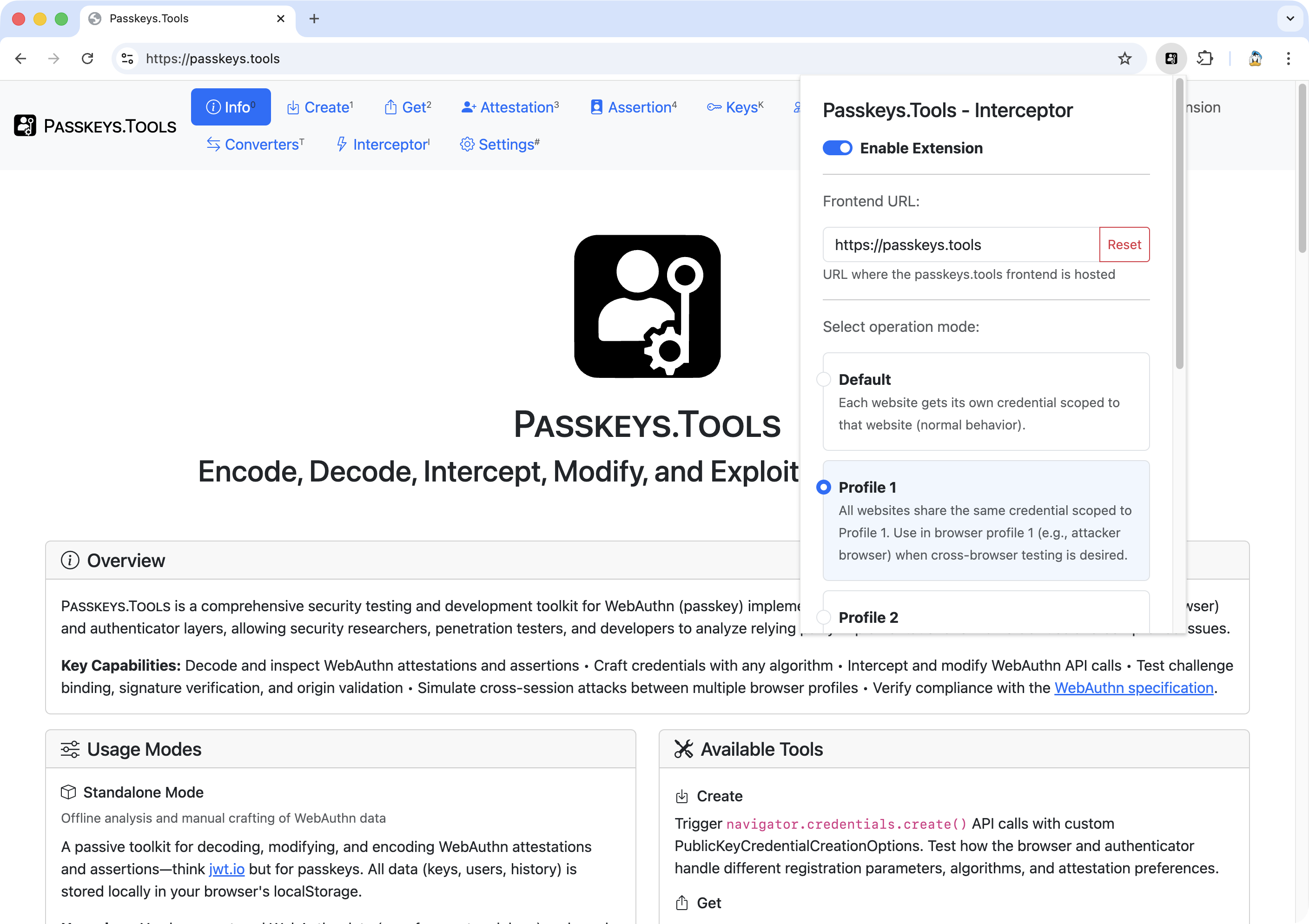 Passkeys.Tools Screenshot