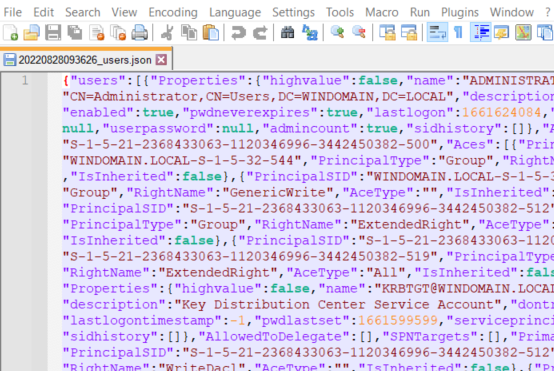 SharpHound3 Users Output